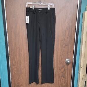 Kenneth Cole Reaction Size 6 Black Mid Rose Straight Leg Trouser Pant